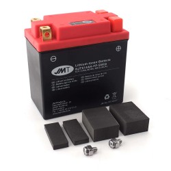 → Conjunto batería de litio JMT HJB9-FPy Cargador/Mantenedor de litio JMP  SKAN 4.0 para moto